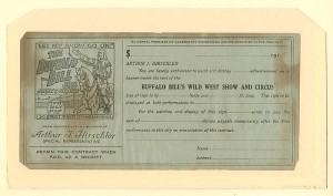Buffalo Bill's Wild West Show and Circus contract